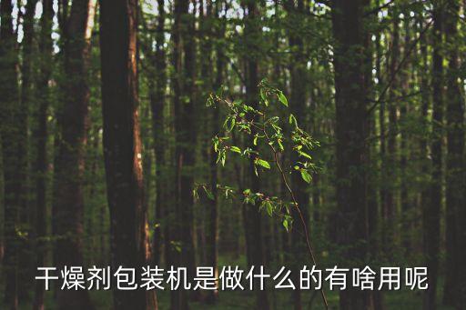 干燥劑包裝機是做什么的有啥用呢
