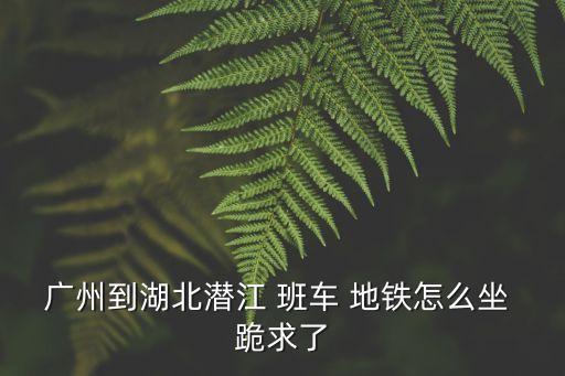 廣州返湖北潛江需要什么，廣州到湖北潛江 班車 地鐵怎么坐 跪求了