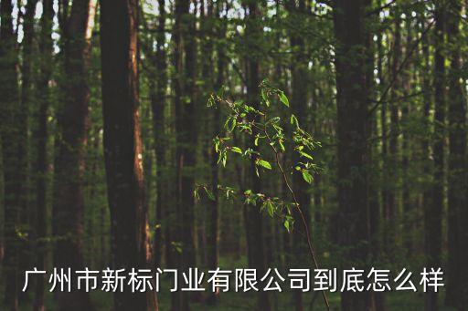廣州市新標門業有限公司到底怎么樣