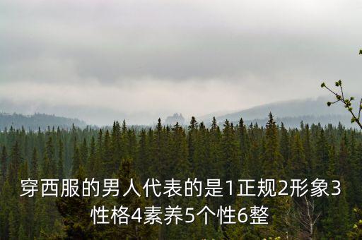 穿西服的男人代表的是1正規2形象3性格4素養5個性6整