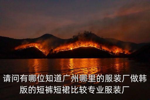 請問有哪位知道廣州哪里的服裝廠做韓版的短褲短裙比較專業(yè)服裝廠