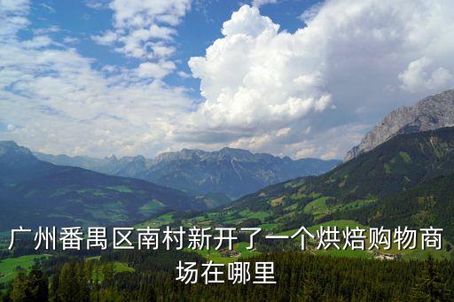 廣州番禺區南村新開了一個烘焙購物商場在哪里