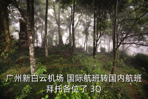 廣州航班調整最新通知，廣州新白云機場