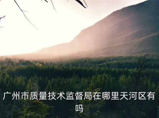 廣州市質量技術監督局在哪里天河區有嗎