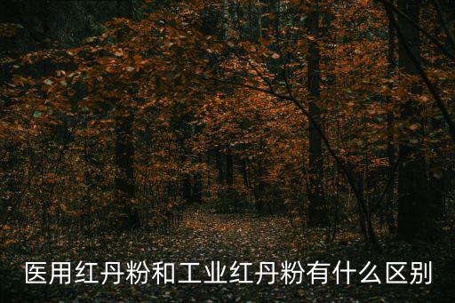 醫用紅丹粉和工業紅丹粉有什么區別