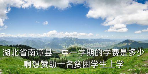 湖北省南漳縣一中一學期的學費是多少啊想贊助一名貧困學生上學