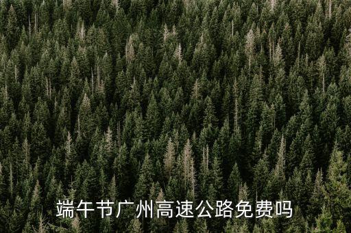 端午節(jié)廣州高速公路免費嗎