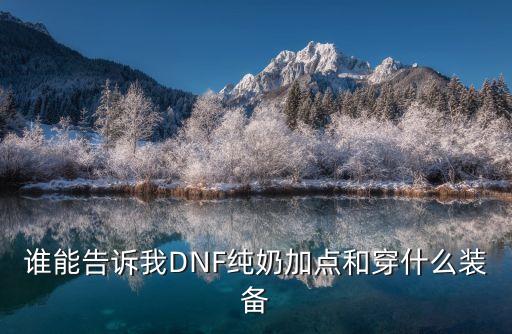 dnf奶媽加點，DNF奶媽怎么加點 90級熾天