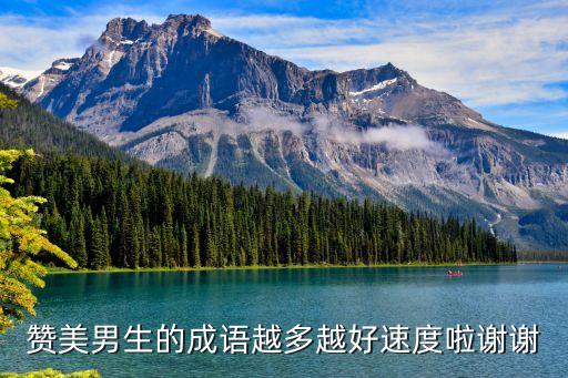 夸男生的成語，贊美男生的成語越多越好速度啦謝謝