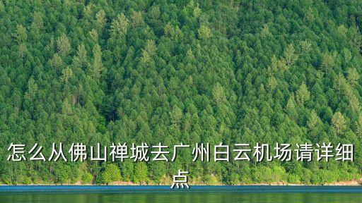 佛山可以去廣州坐飛機嗎，怎么從佛山禪城去廣州白云機場請詳細點