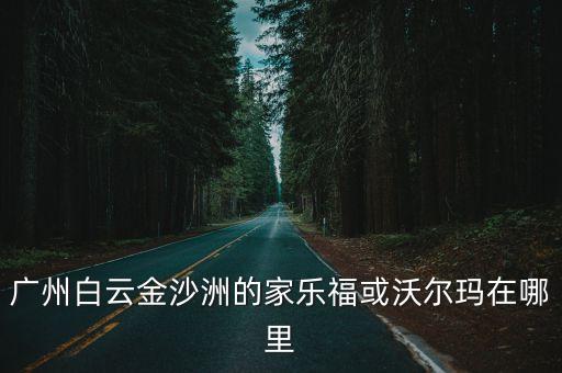 廣州白云金沙洲的家樂福或沃爾瑪在哪里