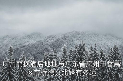 廣州麗楓酒店地址與廣東省廣州市番禺區(qū)市橋德興北路有多遠(yuǎn)
