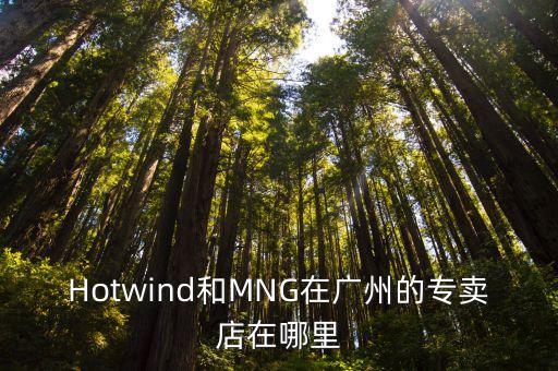 Hotwind和MNG在廣州的專賣店在哪里