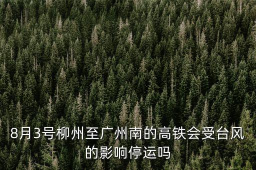 8月3號(hào)柳州至廣州南的高鐵會(huì)受臺(tái)風(fēng)的影響停運(yùn)嗎