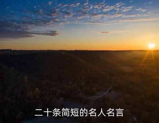 二十條簡短的名人名言