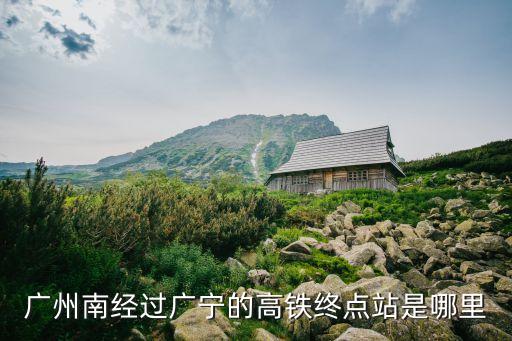 廣州南經過廣寧的高鐵終點站是哪里