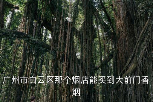 廣州白云煙酒商行，廣州白云煙草公司 在那
