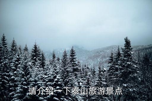 請介紹一下泰山旅游景點