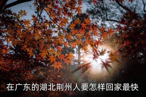 湖北人在廣州要什么時(shí)間回去，湖北到廣州需要多常時(shí)間