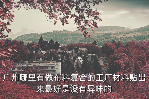 廣州哪里有做布料復(fù)合的工廠材料貼出來(lái)最好是沒(méi)有異味的