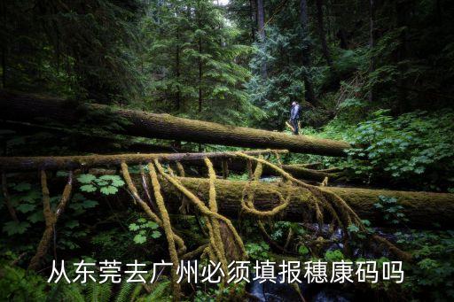 從東莞去廣州必須填報穗康碼嗎