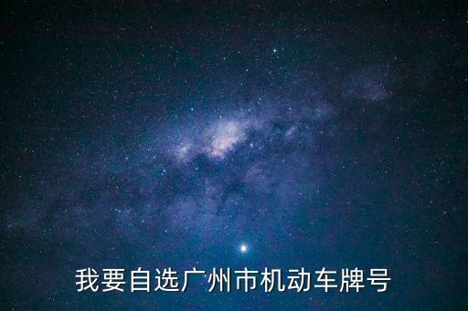 我要自選廣州市機(jī)動車牌號