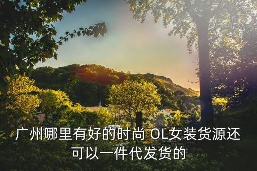 廣州哪里有好的時尚 OL女裝貨源還可以一件代發貨的
