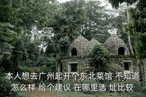 本人想去廣州起開個東北菜館 不知道怎么樣 給個建議 在哪里選 址比較