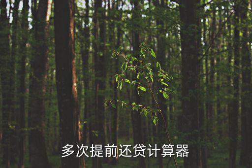多次提前還貸計算器