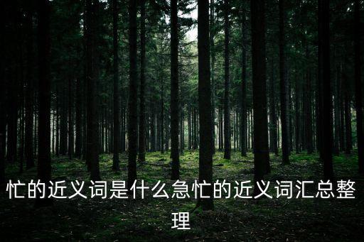 急忙的近義詞，急忙的意思相近的詞