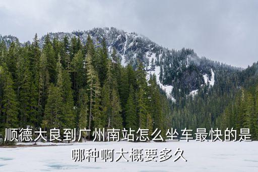 大良到廣州南站快車，順德大良到廣州南站怎么坐車急