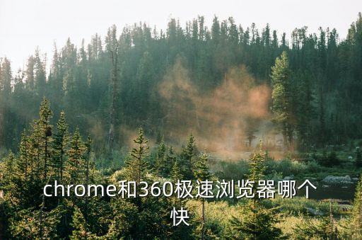 chrome和360極速瀏覽器哪個快
