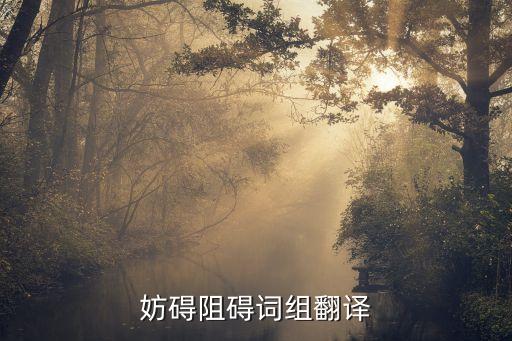 妨礙阻礙詞組翻譯