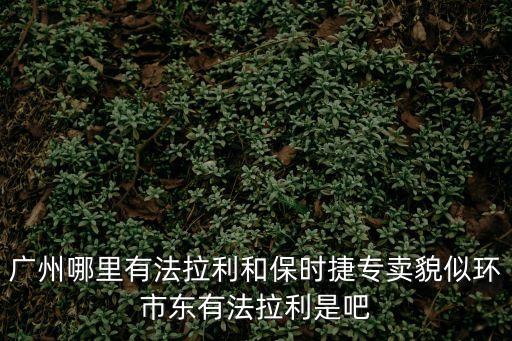 廣州哪里有法拉利和保時(shí)捷專賣貌似環(huán)市東有法拉利是吧