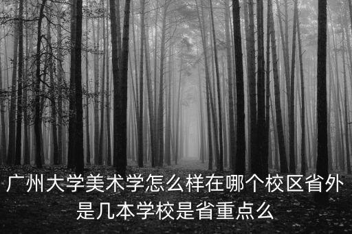 廣州大學(xué)美術(shù)學(xué)怎么樣在哪個(gè)校區(qū)省外是幾本學(xué)校是省重點(diǎn)么