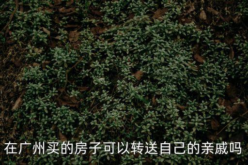 廣州的房子可以直接贈送嗎，廣州市的房產可以贈與深圳戶口的兒子嗎