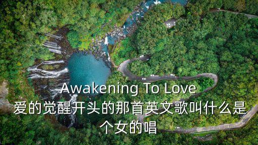 Awakening To Love 愛的覺醒開頭的那首英文歌叫什么是個女的唱