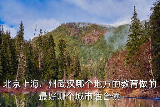 湖北的教育好還是廣州好，中國那的教育是最好的 啊