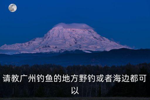 廣州黃埔腰坑水庫可以釣魚嗎，請教廣州釣魚的地方野釣或者海邊都可以