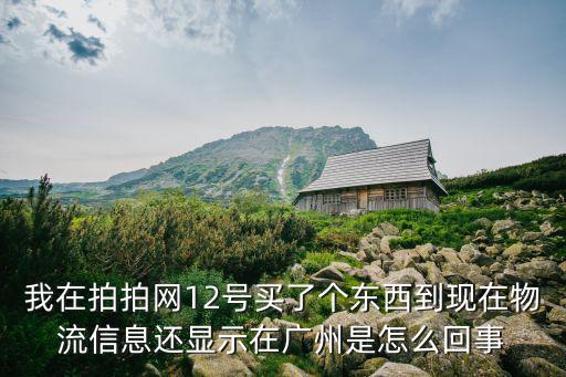 物流顯示廣州開放，我在拍拍網12號買了個東西到現在物流信息還顯示在廣州是怎么回事