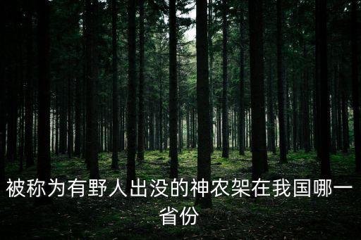 被稱為有野人出沒的神農架在我國哪一省份
