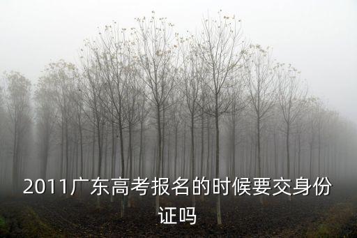 2011廣東高考報名的時候要交身份證嗎