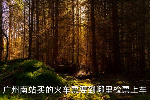 廣州南站買的火車票要到哪里檢票上車
