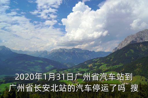 2020年1月31日廣州省汽車站到廣州省長安北站的汽車停運了嗎  搜