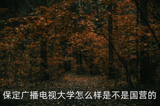 保定電大，保定廣播電視大學怎么樣是不是國營的