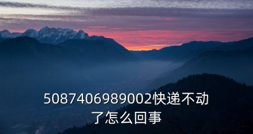 5087406989002快遞不動了怎么回事