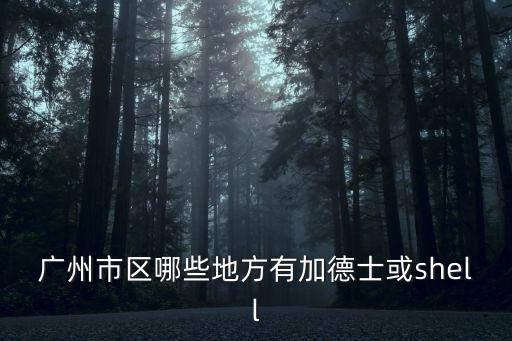 廣州市區哪些地方有加德士或shell