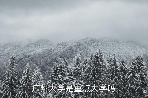 廣州大學(xué)是重點(diǎn)大學(xué)嗎
