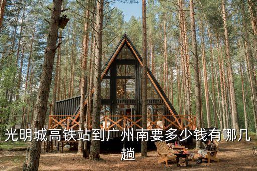 光明城高鐵站到廣州南要多少錢有哪幾趟