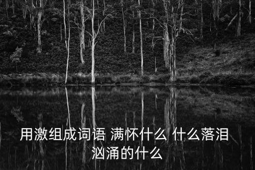用激組成詞語 滿懷什么 什么落淚 洶涌的什么